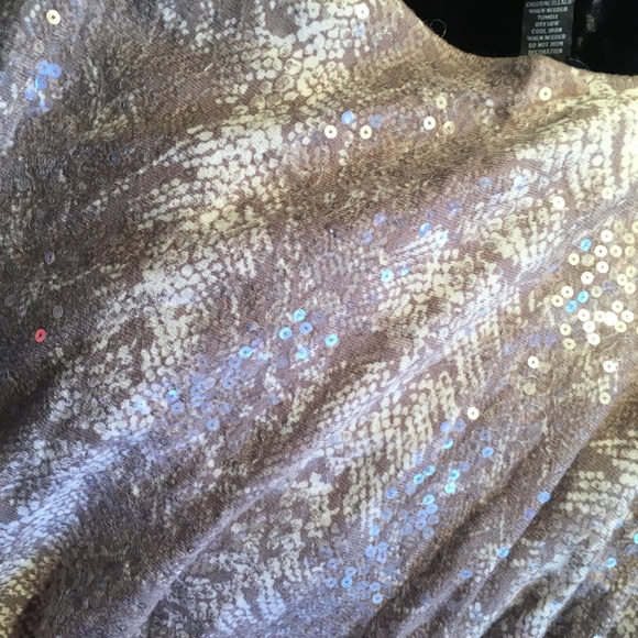 INC International Concepts PM Nudes Sequin Blouse - Picture 6 of 8